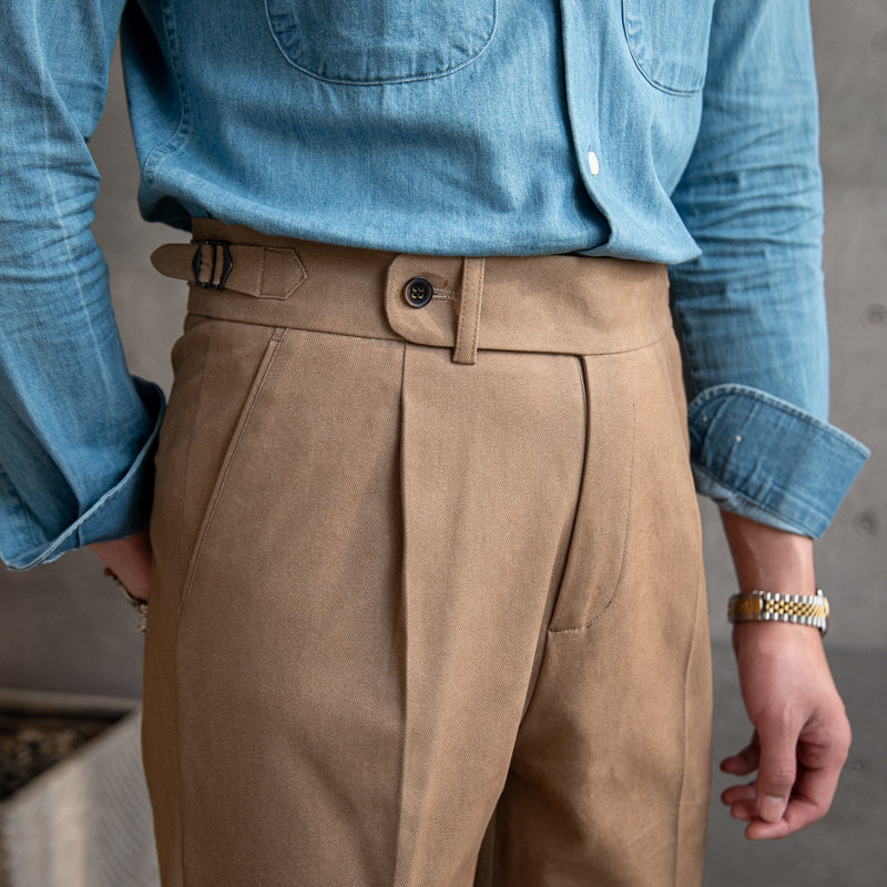 Palma Cotton Twill Straight Fit Trousers