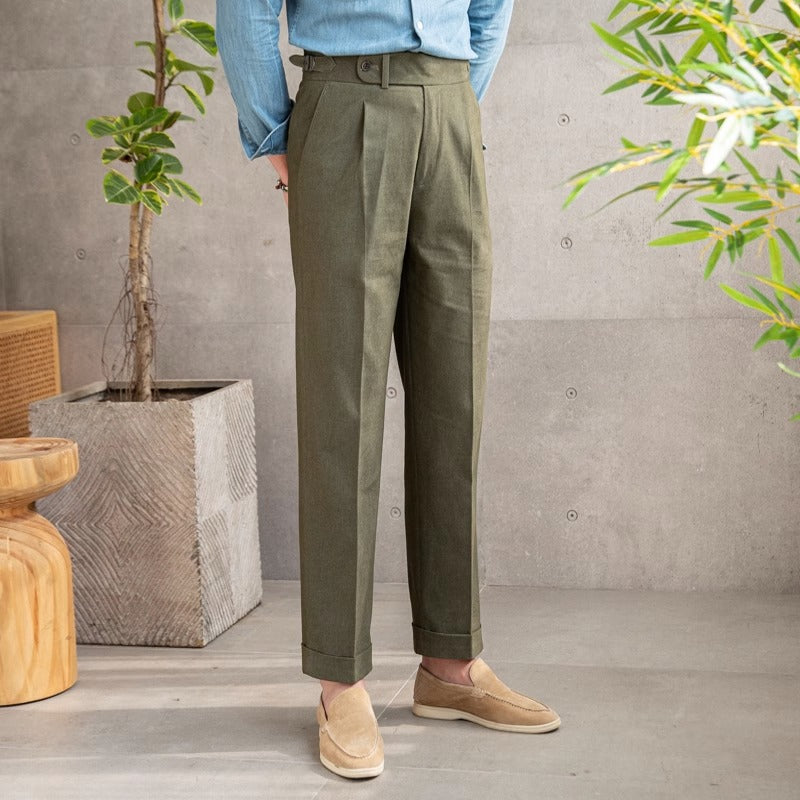 Palma Cotton Twill Straight Fit Trousers