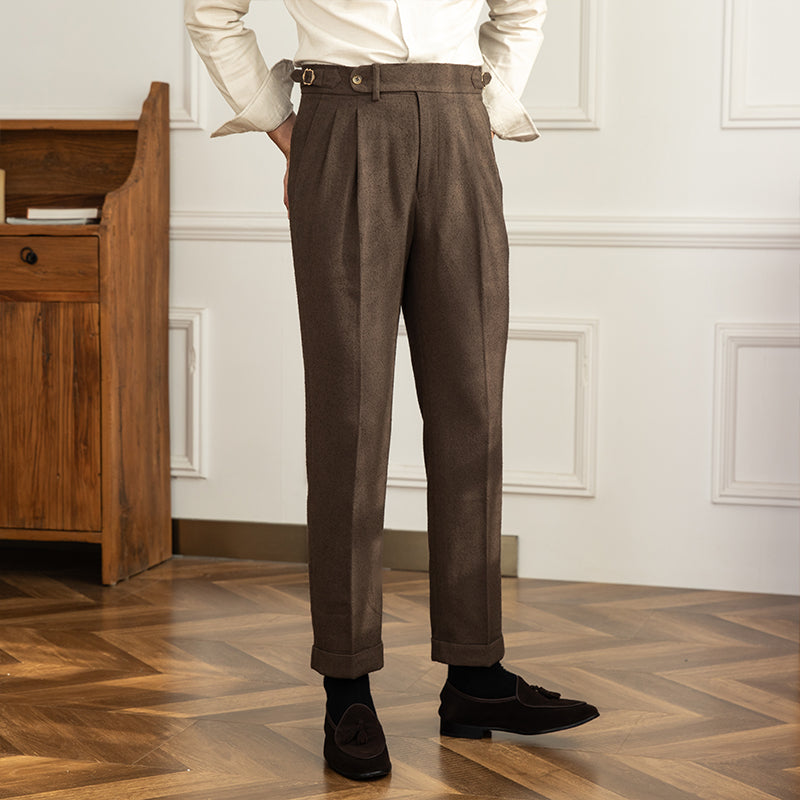 Valencia Boiled Vintage Pleated Trousers