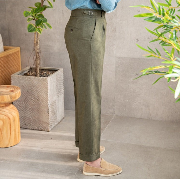 Palma Cotton Twill Straight Fit Trousers