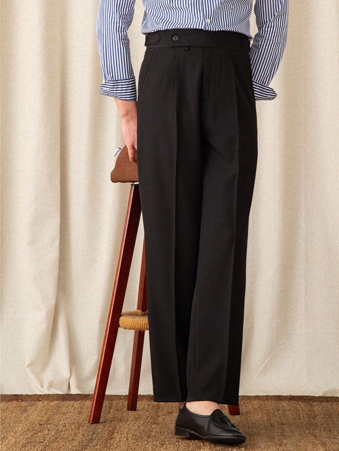 Sicily Pleated Straight Fit Trousers