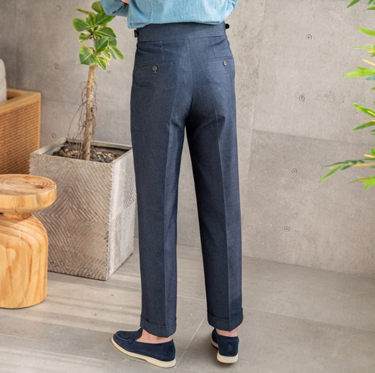 Palma Cotton Twill Straight Fit Trousers