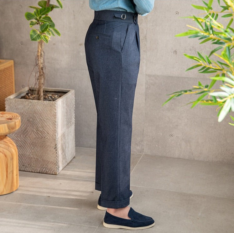 Palma Cotton Twill Straight Fit Trousers