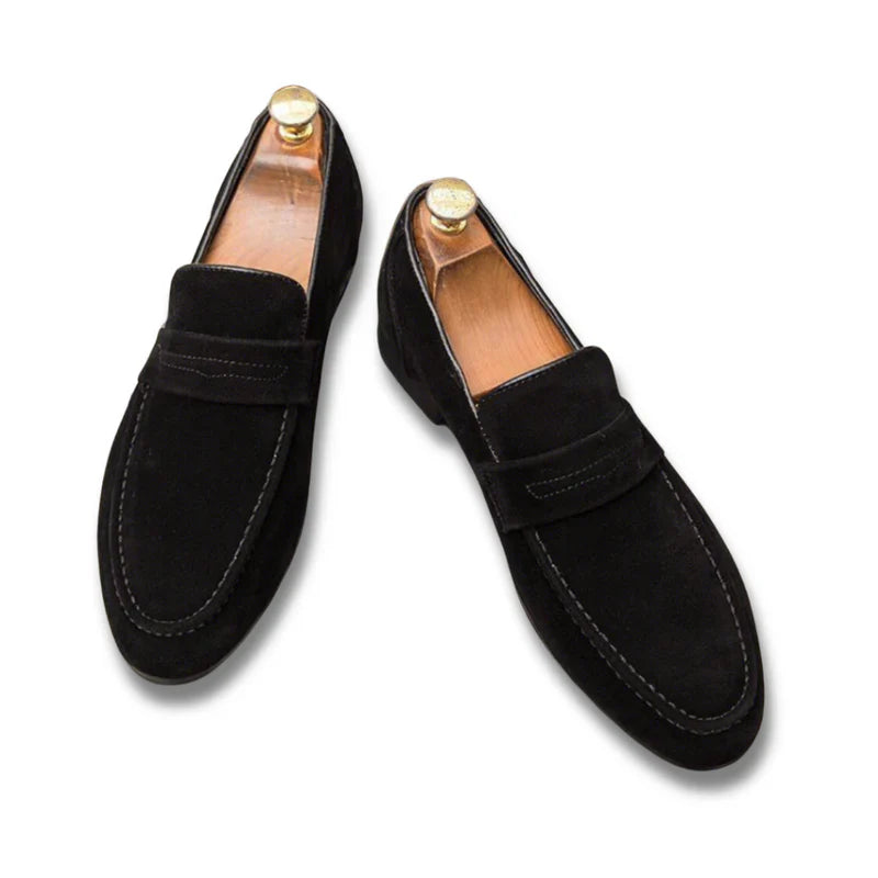 Old Money Suede Strap Loafers