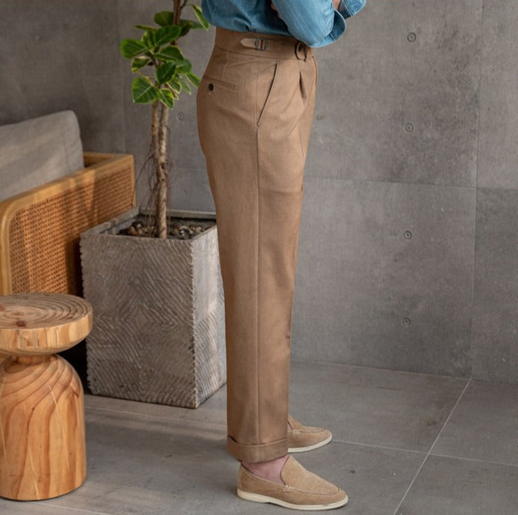 Palma Cotton Twill Straight Fit Trousers