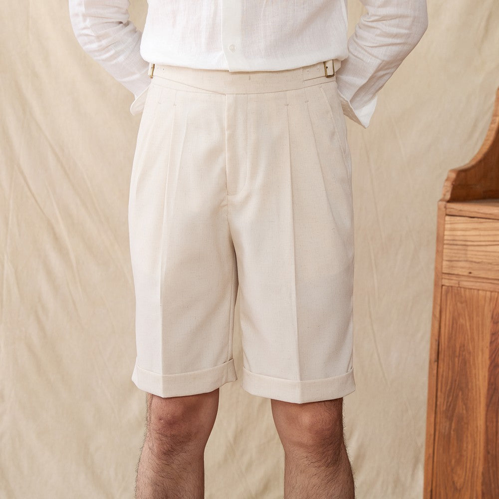 Calpe Linen Blend Pleated Shorts