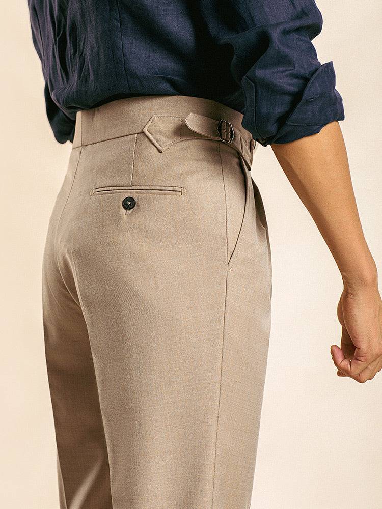 Torino Double Pleated Straight Fit Trousers