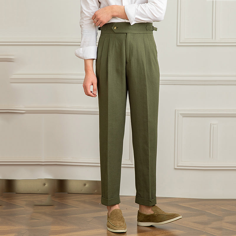 Sienna Linen Blend Pleated Trousers