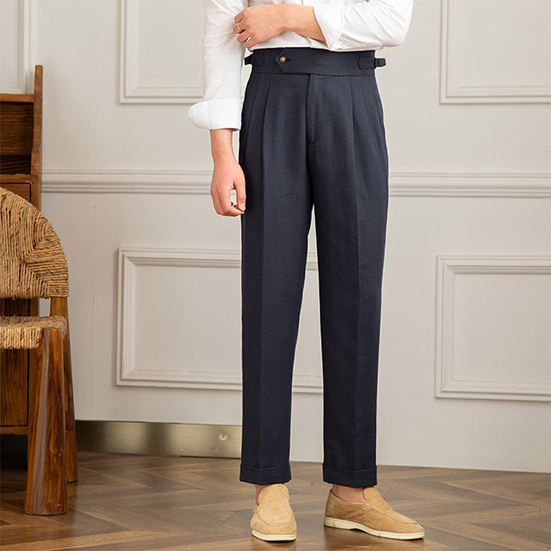 Sienna Linen Blend Pleated Trousers