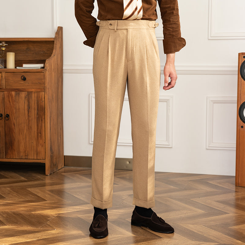 Valencia Boiled Vintage Pleated Trousers