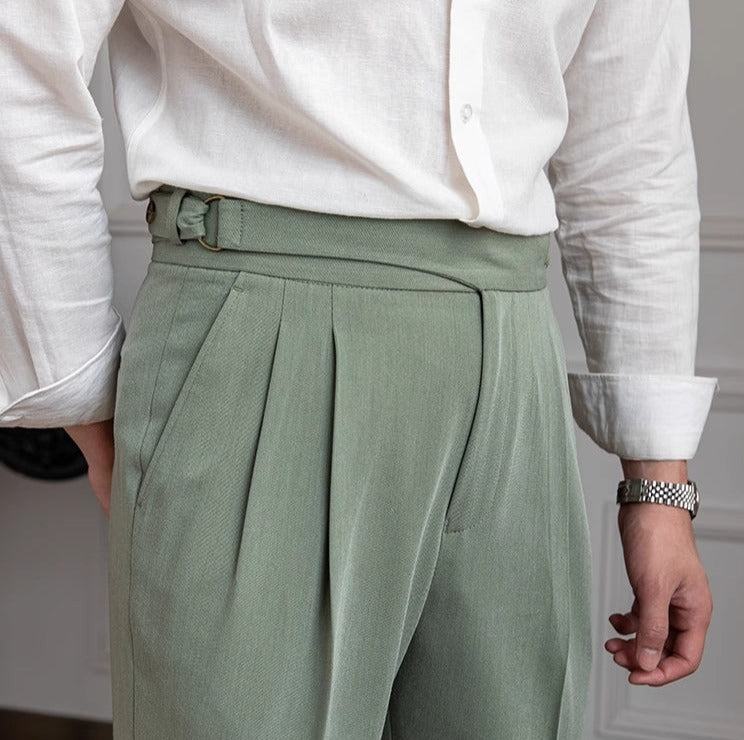 Portovenere Gurkha Button Pleated Trousers