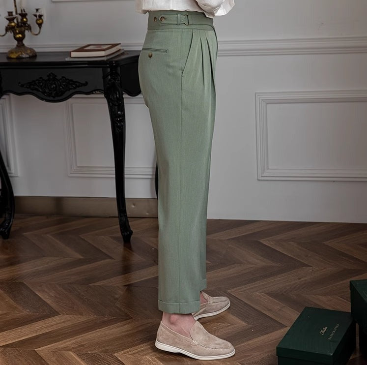 Portovenere Gurkha Button Pleated Trousers