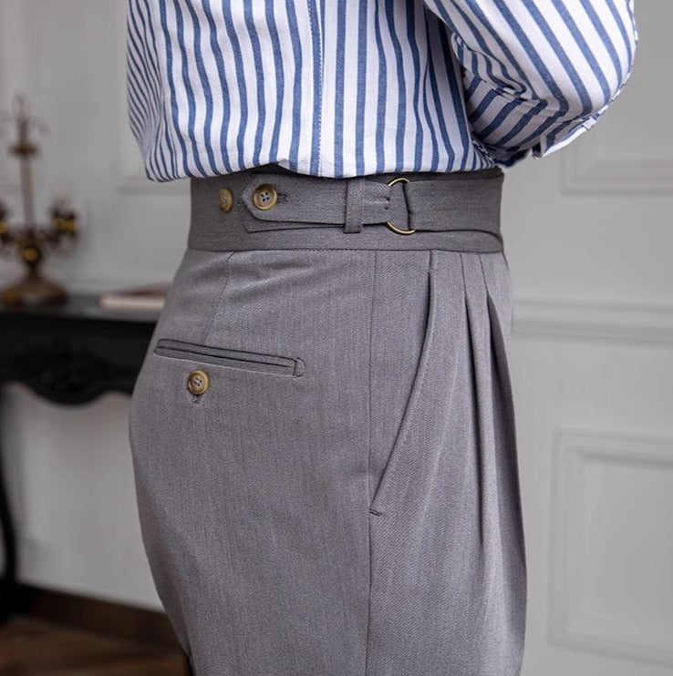 Portovenere Gurkha Button Pleated Trousers