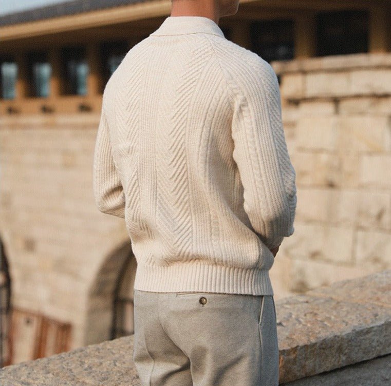 Luciano Long Sleeve Knitted Polo