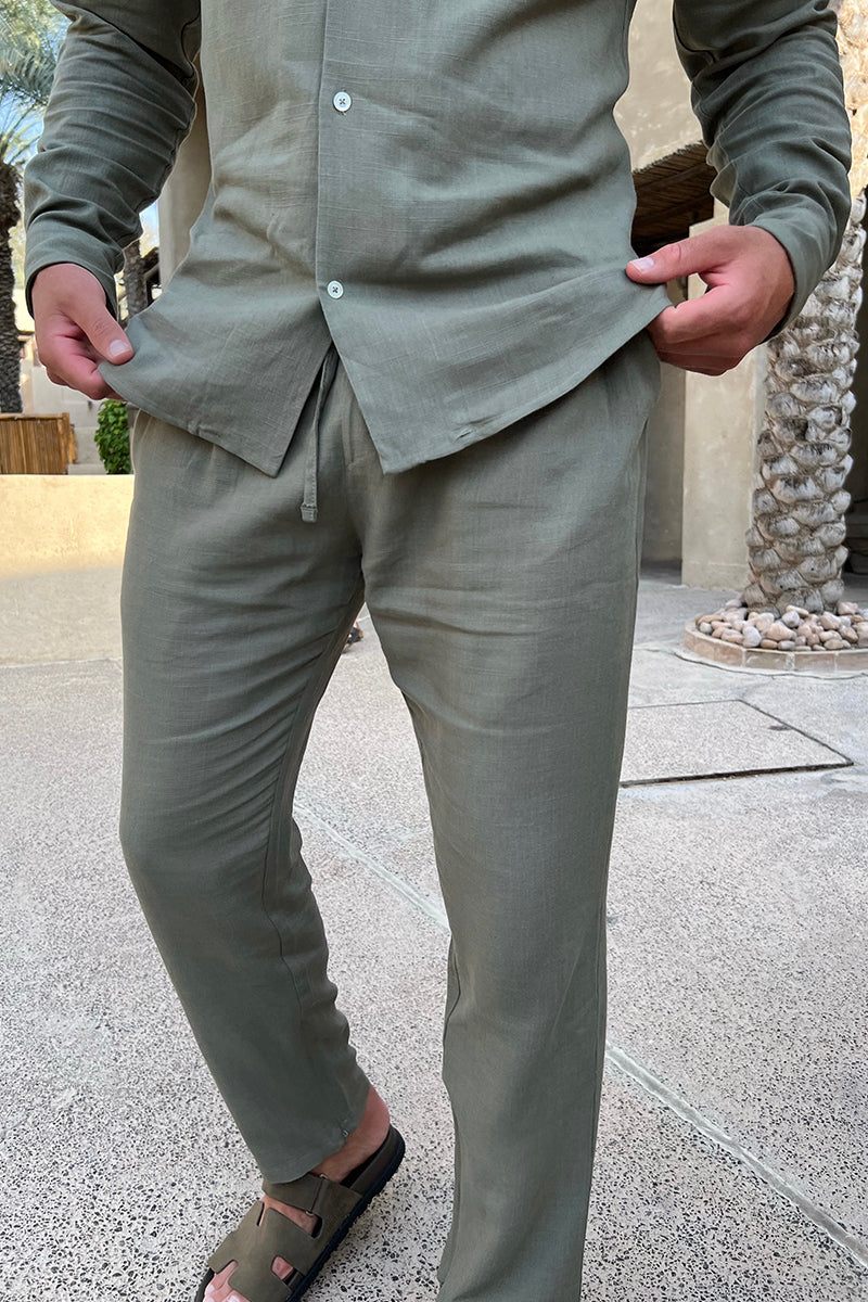 Verde Linen Trouser